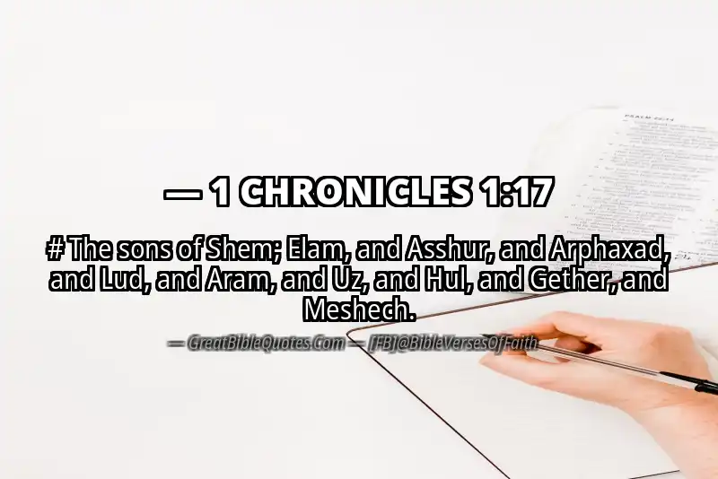 Bible verse: 1 CHRONICLES 1:17 Image
