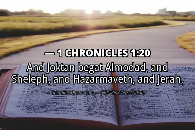 1 CHRONICLES 1:20 Verse
