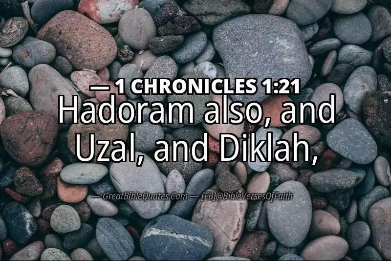 1 CHRONICLES 1:21 Verse