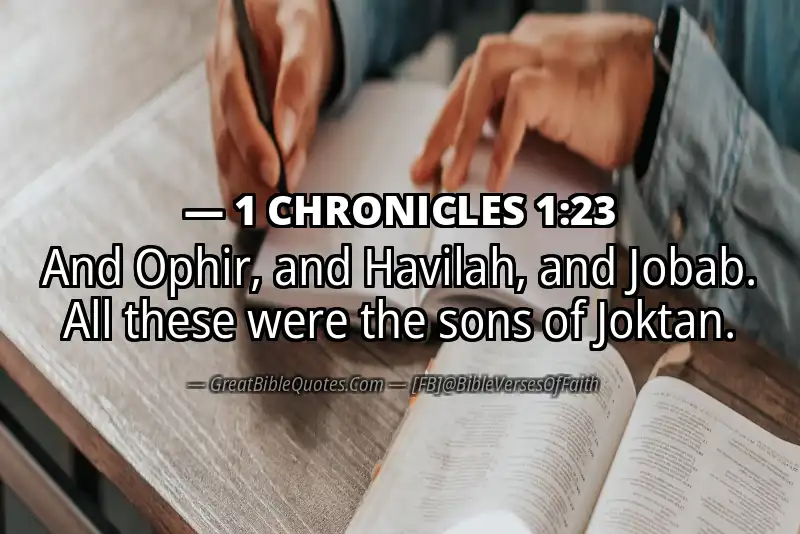 1 CHRONICLES 1:23 Verse