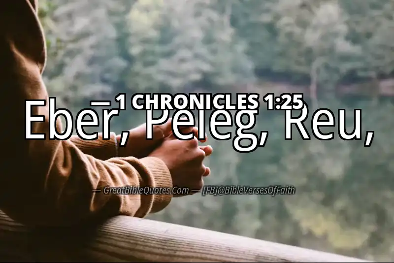1 CHRONICLES 1:25 Verse