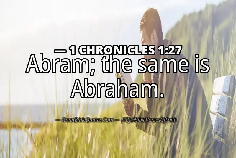 Bible verse: 1 CHRONICLES 1:27 Image