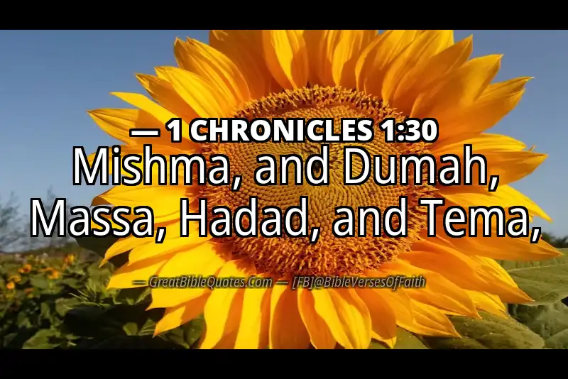 Bible verse: 1 CHRONICLES 1:30 Image