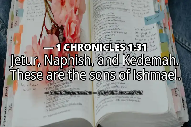Bible verse: 1 CHRONICLES 1:31 Image