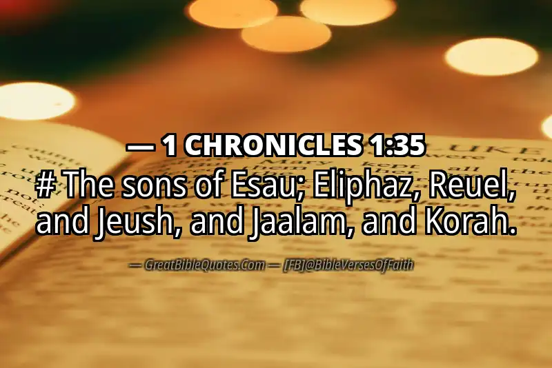 1 CHRONICLES 1:35 Verse