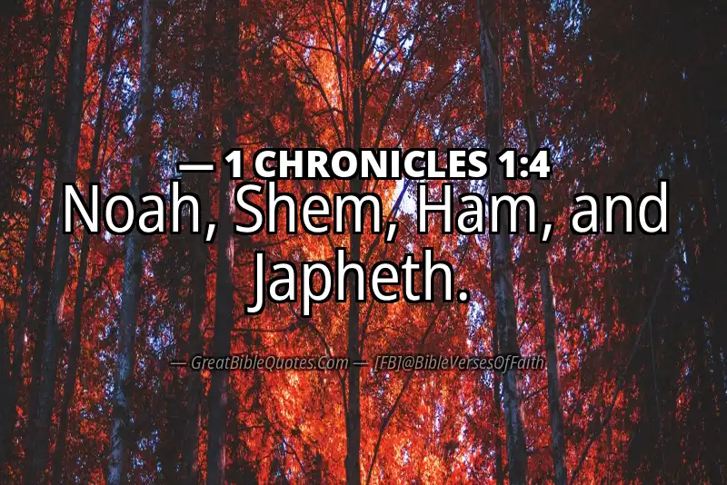 1 CHRONICLES 1:4 Verse