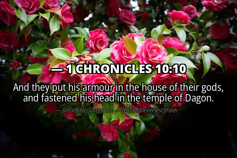 1 CHRONICLES 10:10 Verse