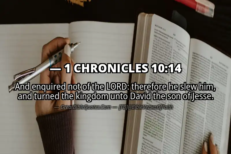 1 CHRONICLES 10:14 Verse