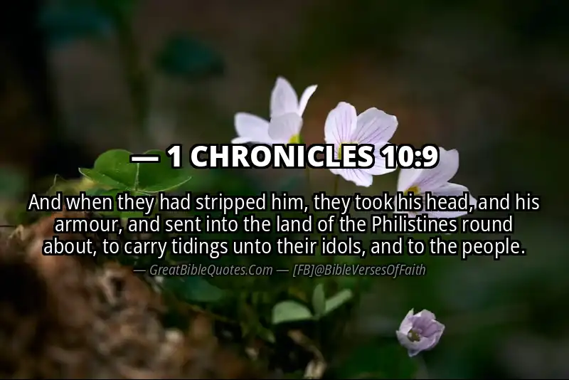 1 CHRONICLES 10:9 Verse