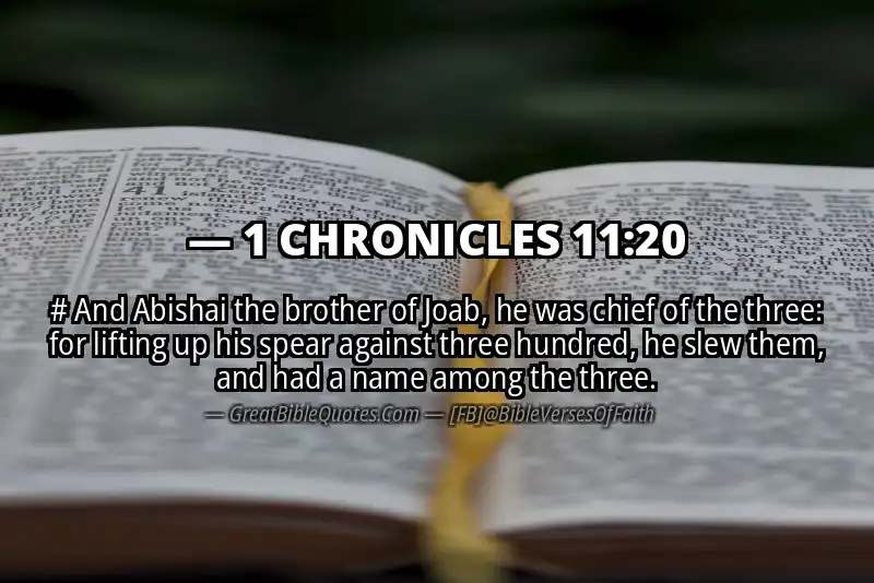 1 CHRONICLES 11:20 Verse Image