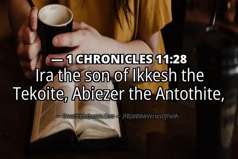 1 CHRONICLES 11:28 Verse