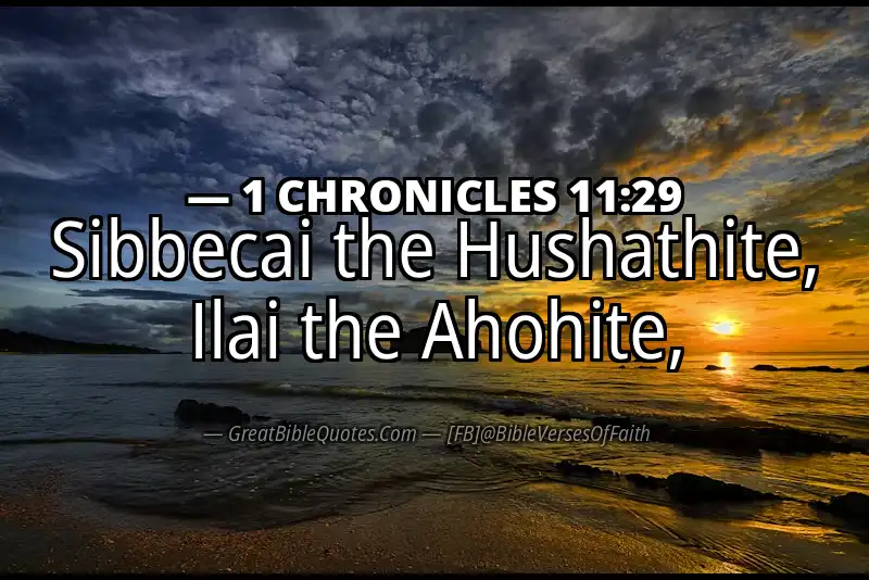 1 CHRONICLES 11:29 Verse