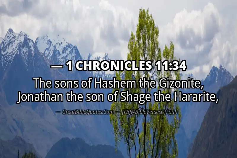 1 CHRONICLES 11:34 Verse
