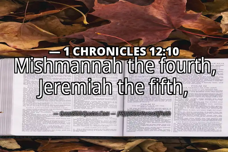 1 CHRONICLES 12:10 Verse