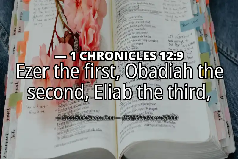 1 CHRONICLES 12:9 Verse