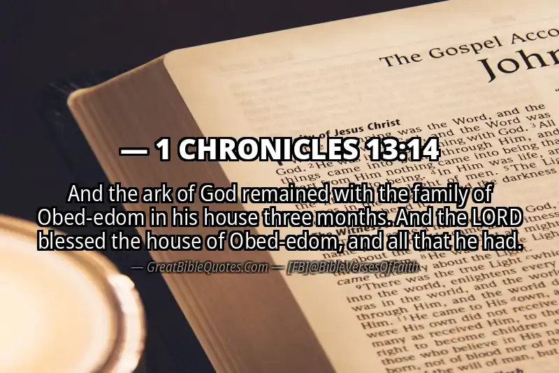 1 CHRONICLES 13:14 Verse
