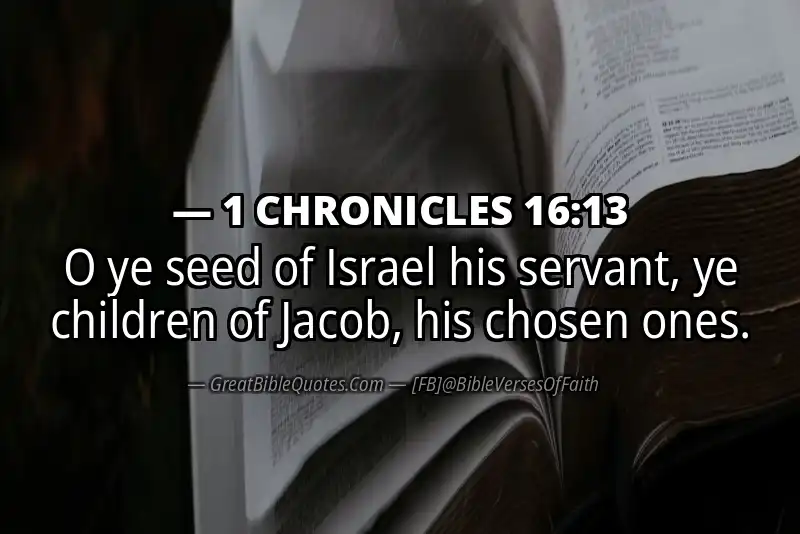 1 CHRONICLES 16:13 Verse