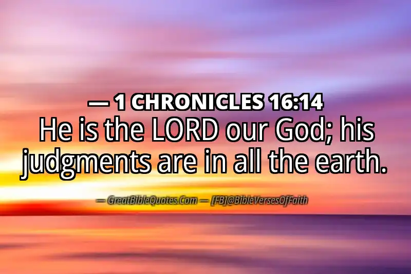 1 CHRONICLES 16:14 Verse