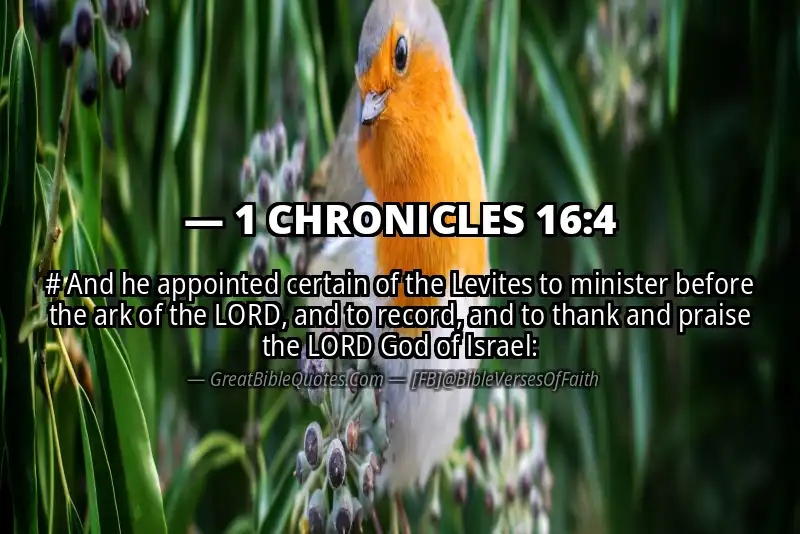 1 CHRONICLES 16:4 Verse