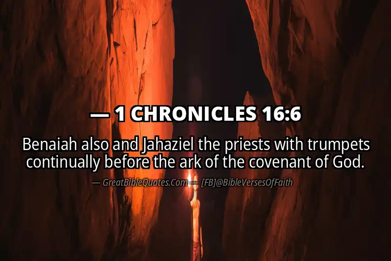 1 CHRONICLES 16:6 Verse