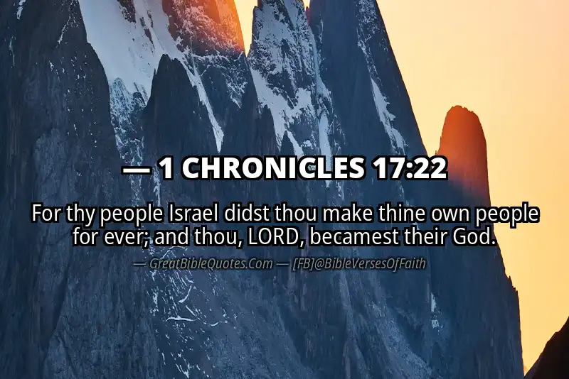 1 CHRONICLES 17:22 Verse Image