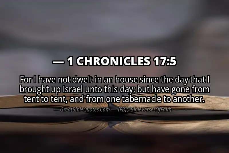 1 CHRONICLES 17:5 Verse
