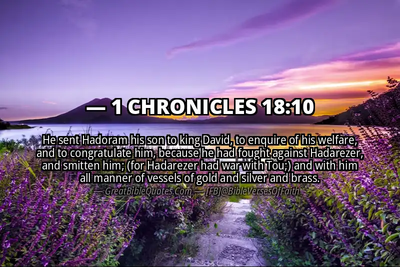 1 CHRONICLES 18:10 Verse Image