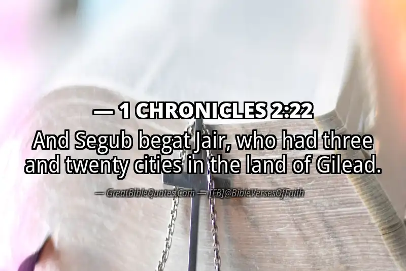 1 CHRONICLES 2:22 Verse