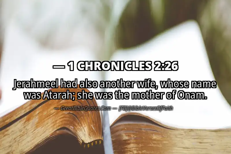 1 CHRONICLES 2:26 Verse