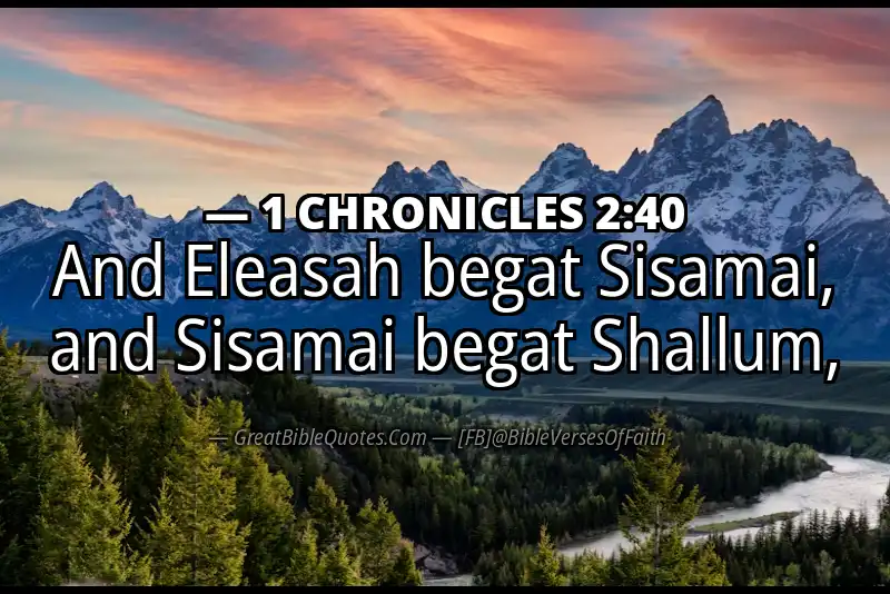 1 CHRONICLES 2:40 Verse