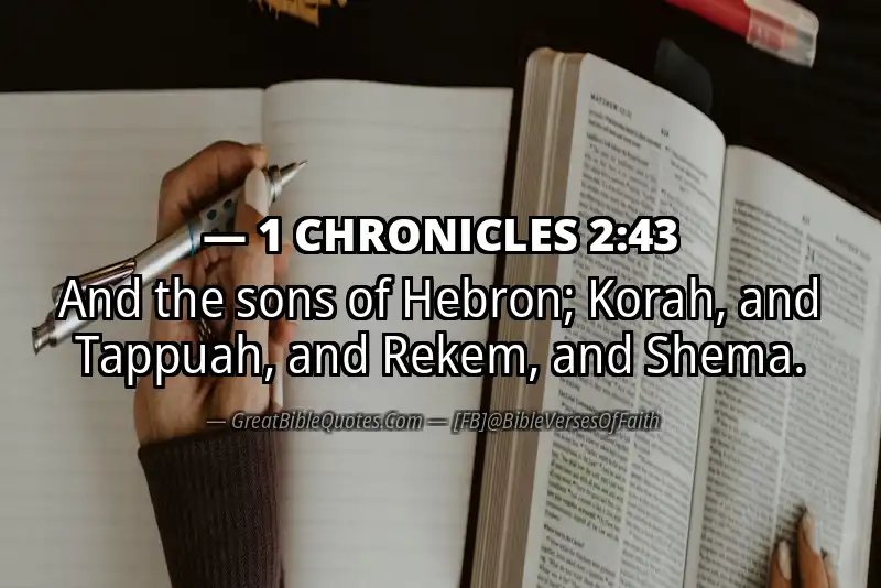 1 CHRONICLES 2:43 Verse