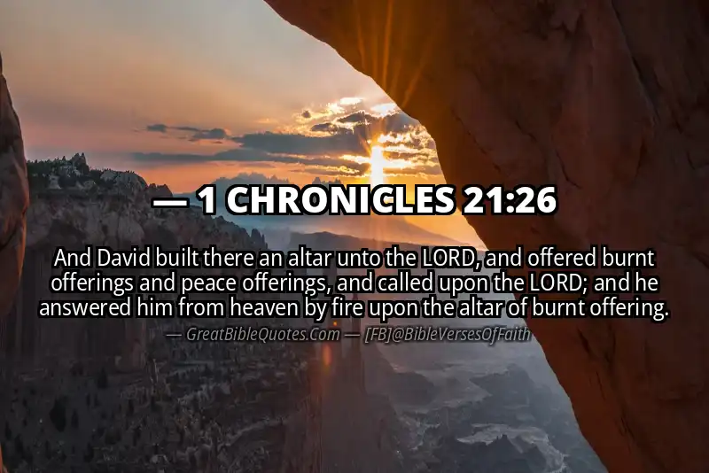 1 CHRONICLES 21:26 Verse