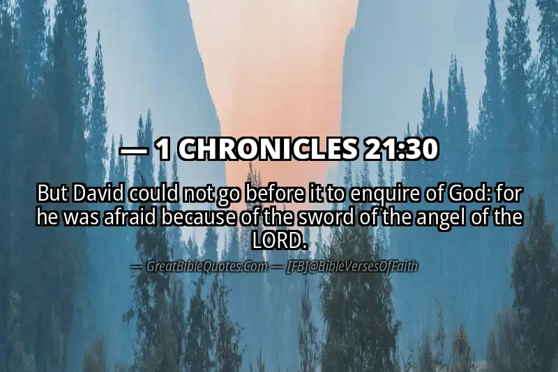 1 CHRONICLES 21:30 Verse