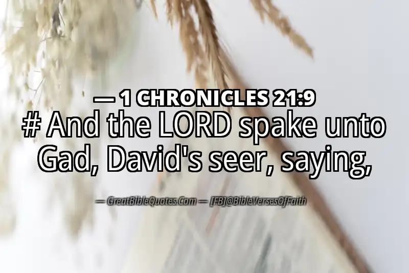 1 CHRONICLES 21:9 Verse