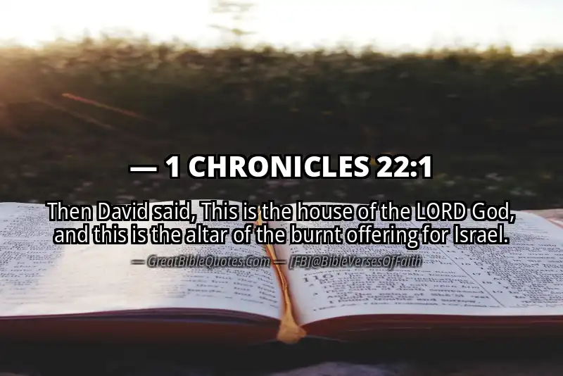 1 CHRONICLES 22:1 Verse