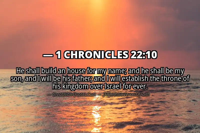 1 CHRONICLES 22:10 Verse Image