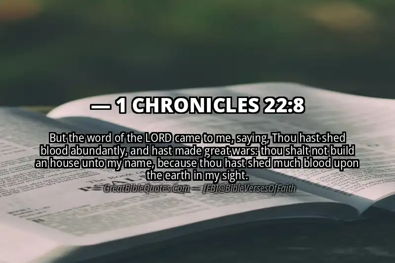 1 CHRONICLES 22:8 Verse Image