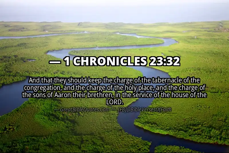 1 CHRONICLES 23:32 Verse