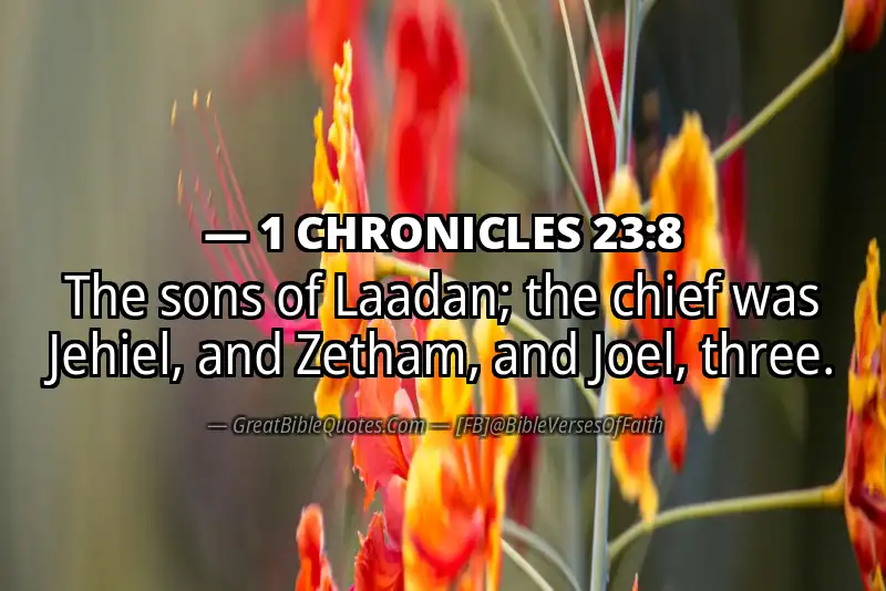 1 CHRONICLES 23:8 Verse