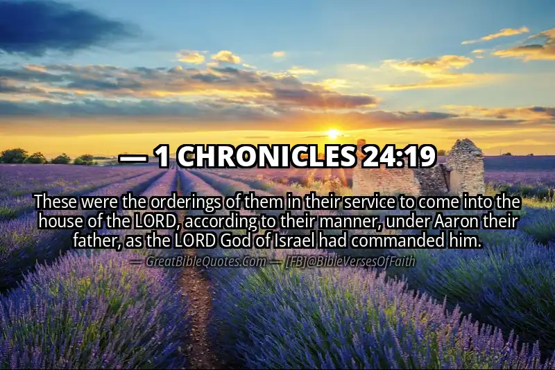 1 CHRONICLES 24:19 Verse