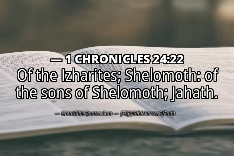 1 CHRONICLES 24:22 Verse