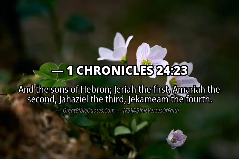 1 CHRONICLES 24:23 Verse
