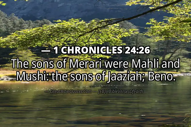 1 CHRONICLES 24:26 Verse