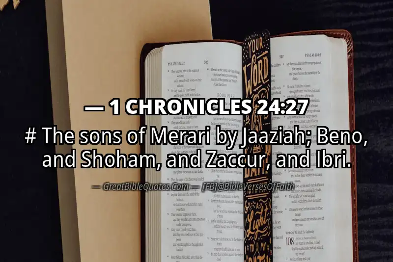1 CHRONICLES 24:27 Verse