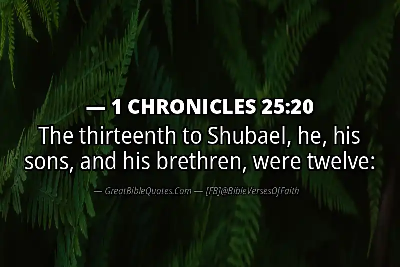 1 CHRONICLES 25:20 Verse