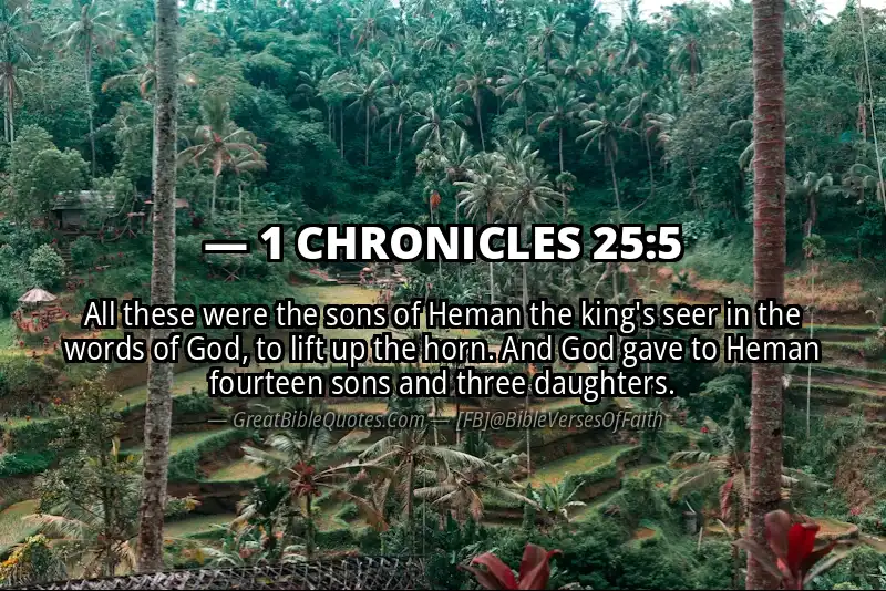 1 CHRONICLES 25:5 Verse