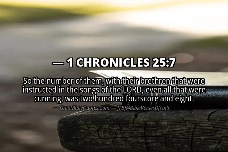 1 CHRONICLES 25:7 Verse