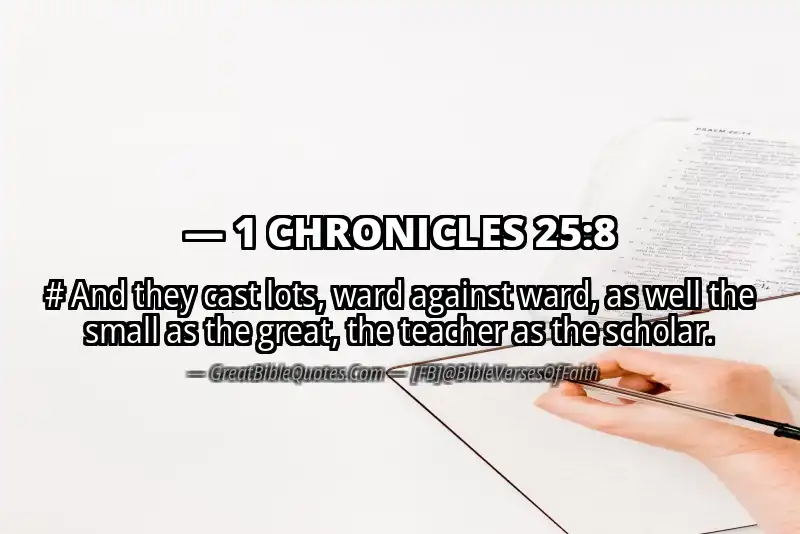 1 CHRONICLES 25:8 Verse