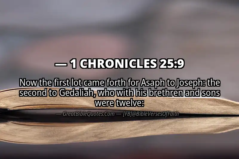 1 CHRONICLES 25:9 Verse