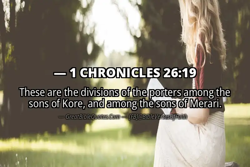 1 CHRONICLES 26:19 Verse